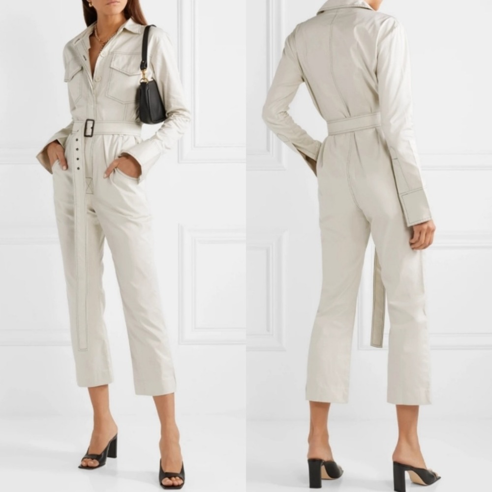 Orseund Iris Cream Utility Belted Jumpsuit